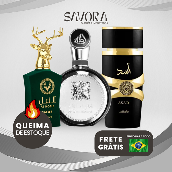 PROMOÇÃO COMPRE 1 LEVE 3 - Lattafa Fakhar, AL Noble Ameer e Assad Lattafa - Especial de Dia dos Pais 🔥 - 50ml Cada (Cópia)