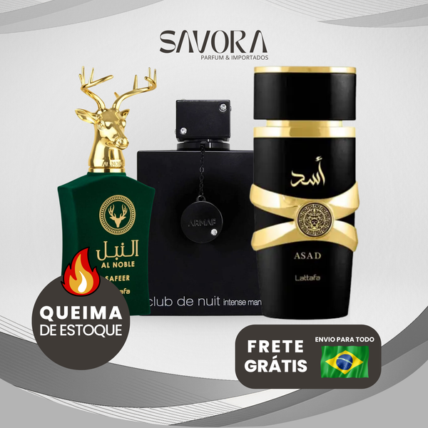 PROMOÇÃO COMPRE 1 LEVE 3 - AL Noble Ameer, Assad Lattafa e Club de Nuit - Queima de Estoque - 100ml Cada