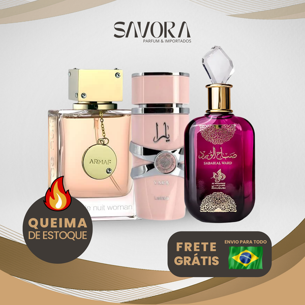 PROMOÇÃO COMPRE 1 LEVE 3 - Camille For Women,  Sabah al Ward e Zukhurf Cherry Zimaya - Edição Limitada ❤️ - 100ml Cada (Cópia)